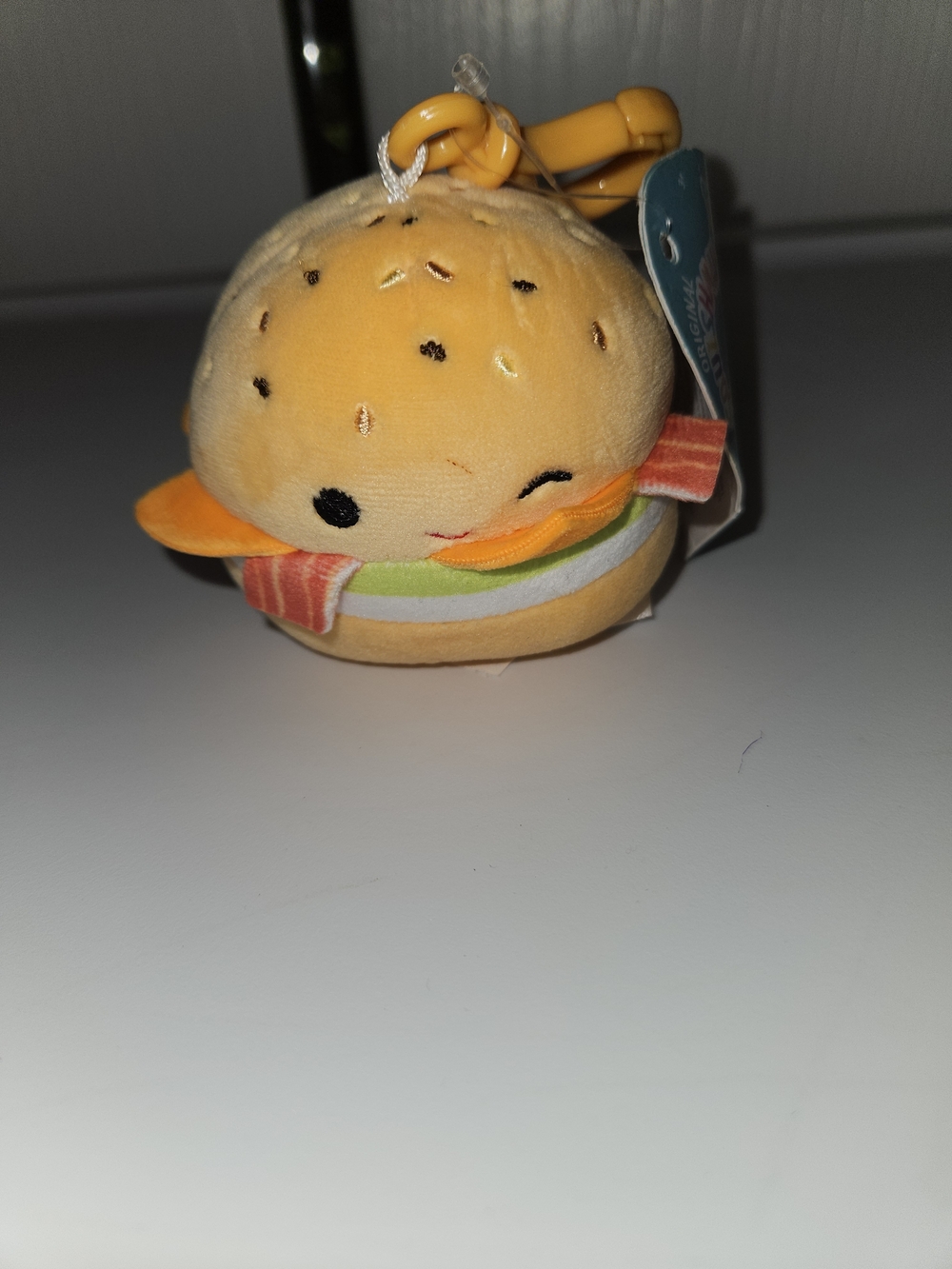 Squishmallows Breakfast Bagel Keychain Plush